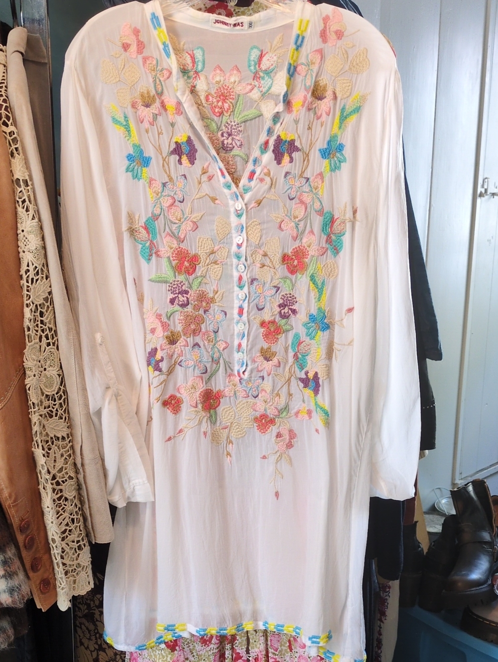 Johnny Was Embroidered Tunic XXL
